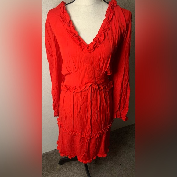 NWT Franchescas's Long Sleeve MiniDress Red Size 3X - Picture 6 of 9